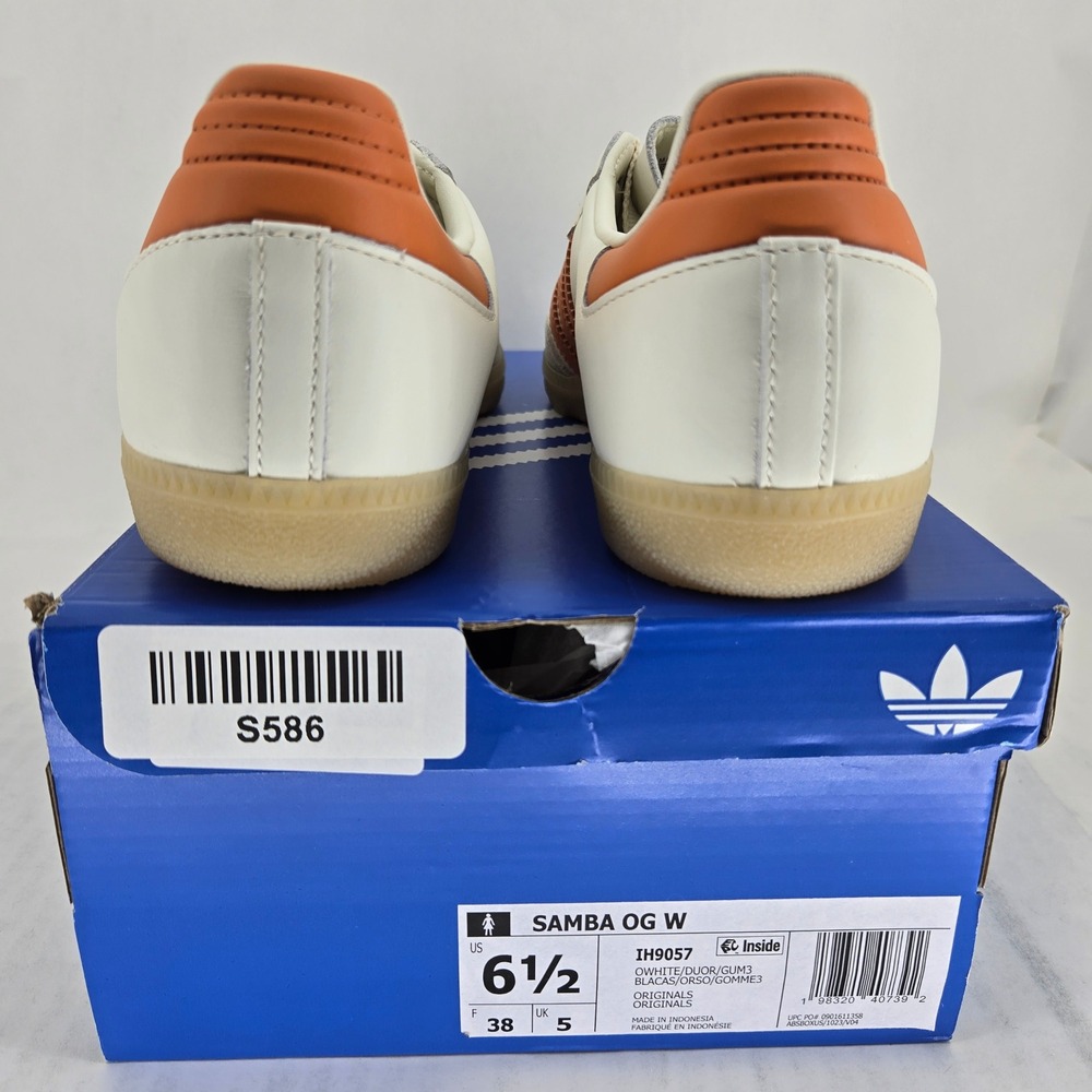 Adidas Samba OG W Off White Dusty Orange Gum IH9057 Womens 6.5 New - Picture 6 of 14